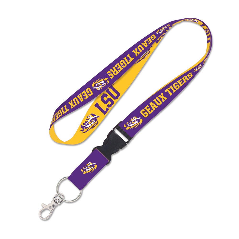 LSU Tigers Lanyard with Detachable Buckle Slogan Design