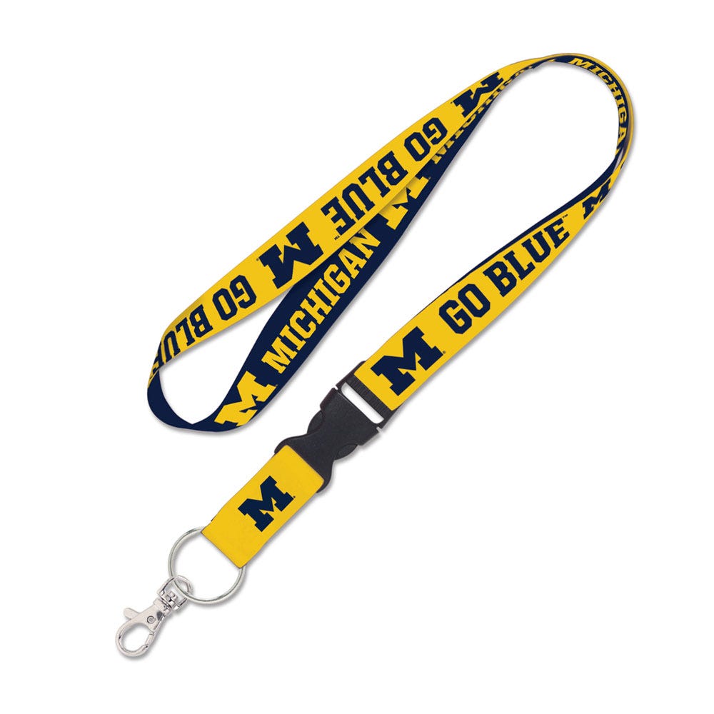 Michigan Wolverines Lanyard with Detachable Buckle Slogan Special Order