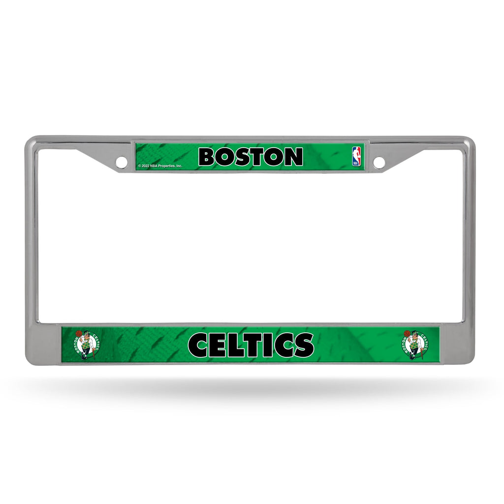 Boston Celtics License Plate Frame Chrome Printed Insert