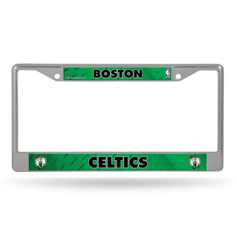 Boston Celtics License Plate Frame Chrome Printed Insert