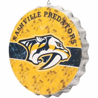 Nashville Predators Sign Bottle Cap Style Distressed