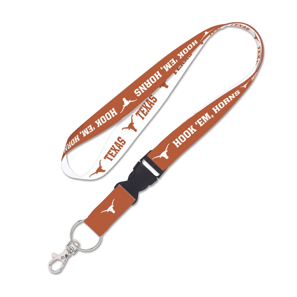 Texas Longhorns Lanyard with Detachable Buckle Slogan Design Special Order