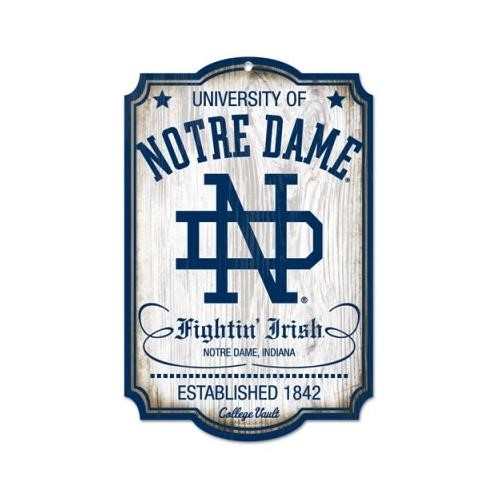 Notre Dame Fighting Irish Sign 11x17 Wood Vintage