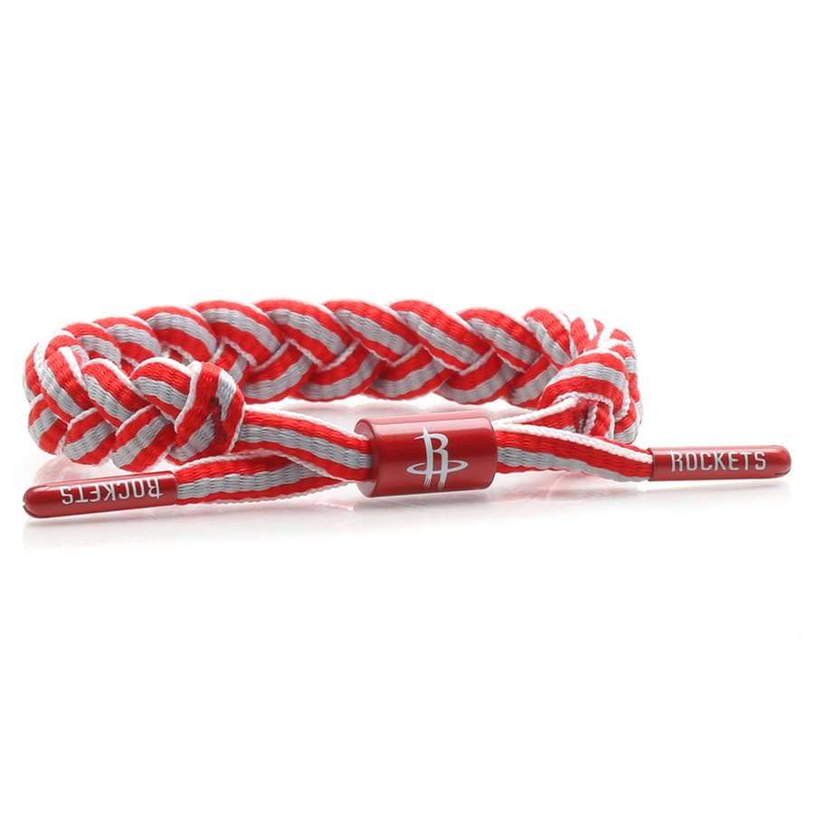 Houston Rockets Bracelet Braided Red and White
