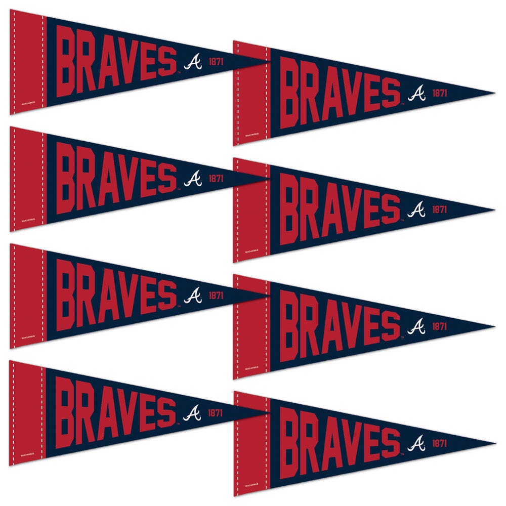 Atlanta Braves Pennant Set Mini 8 Piece Special Order