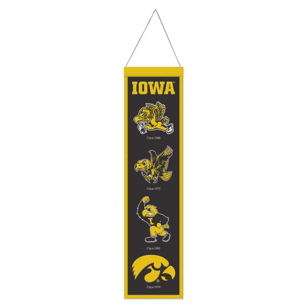 Iowa Hawkeyes Banner Wool 8x32 Heritage Evolution Design Special Order