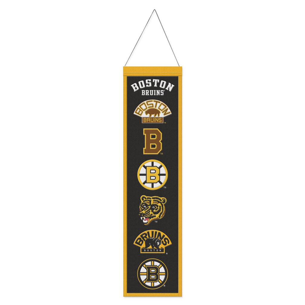 Boston Bruins Banner Wool 8x32 Heritage Evolution Design Special Order