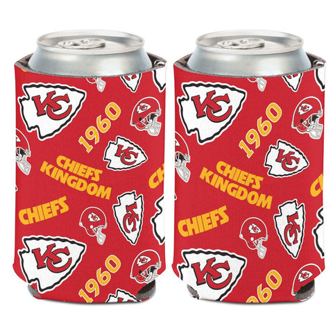 Kansas City Chiefs Can Cooler Scatterprint Design