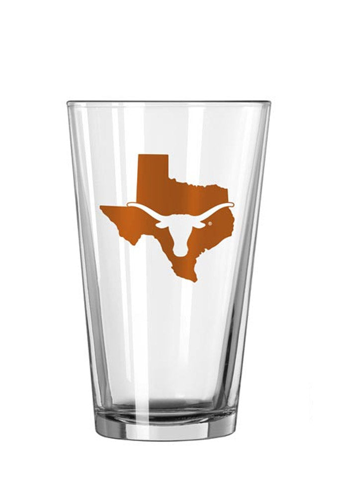 Texas Longhorns Glass Pint 16oz Map Design CO