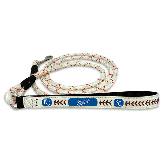 Kansas City Royals Pet Leash Frozen Rope Baseball Leather Size CO