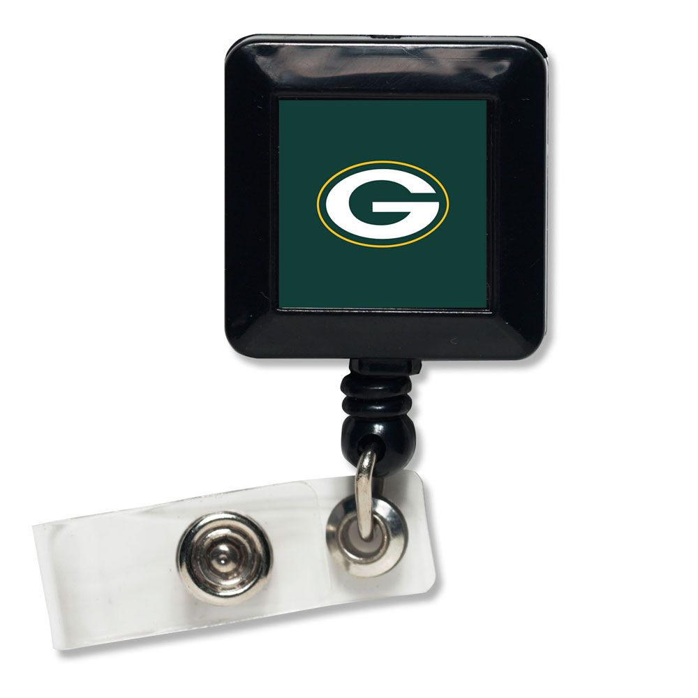 Green Bay Packers s Badge Holder Retractable Square