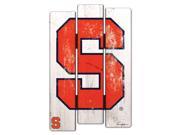 Syracuse Orangemen Sign 11x17 Wood Fence Style White