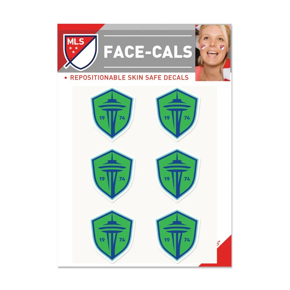 Seattle Sounders FC Tattoo Face Cals