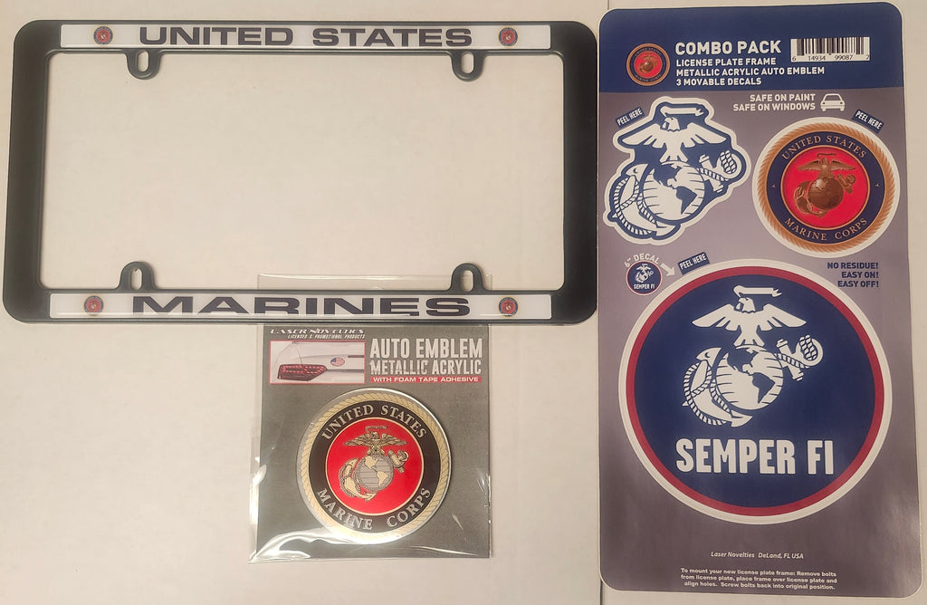 US Marines Auto Accessory Combo Kit