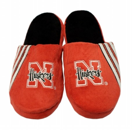 Nebraska Cornhuskers Slipper Big Logo Stripe 1 Pair
