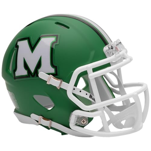 Oklahoma City Thunder Marshall Herd Helmet Riddell Replica Mini Speed Style Flat Green