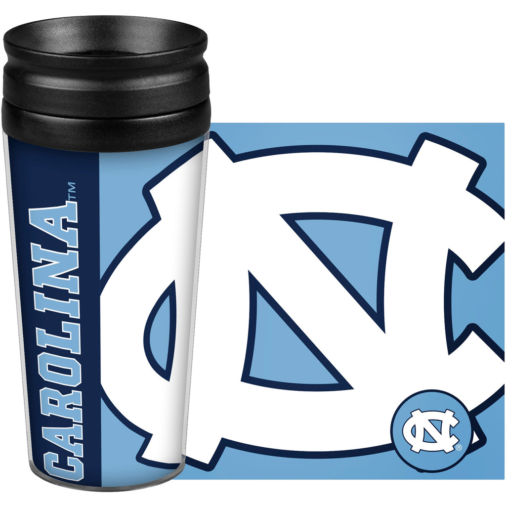 North Carolina Tar Heels Travel Mug 14oz Full Wrap Style Hype Design