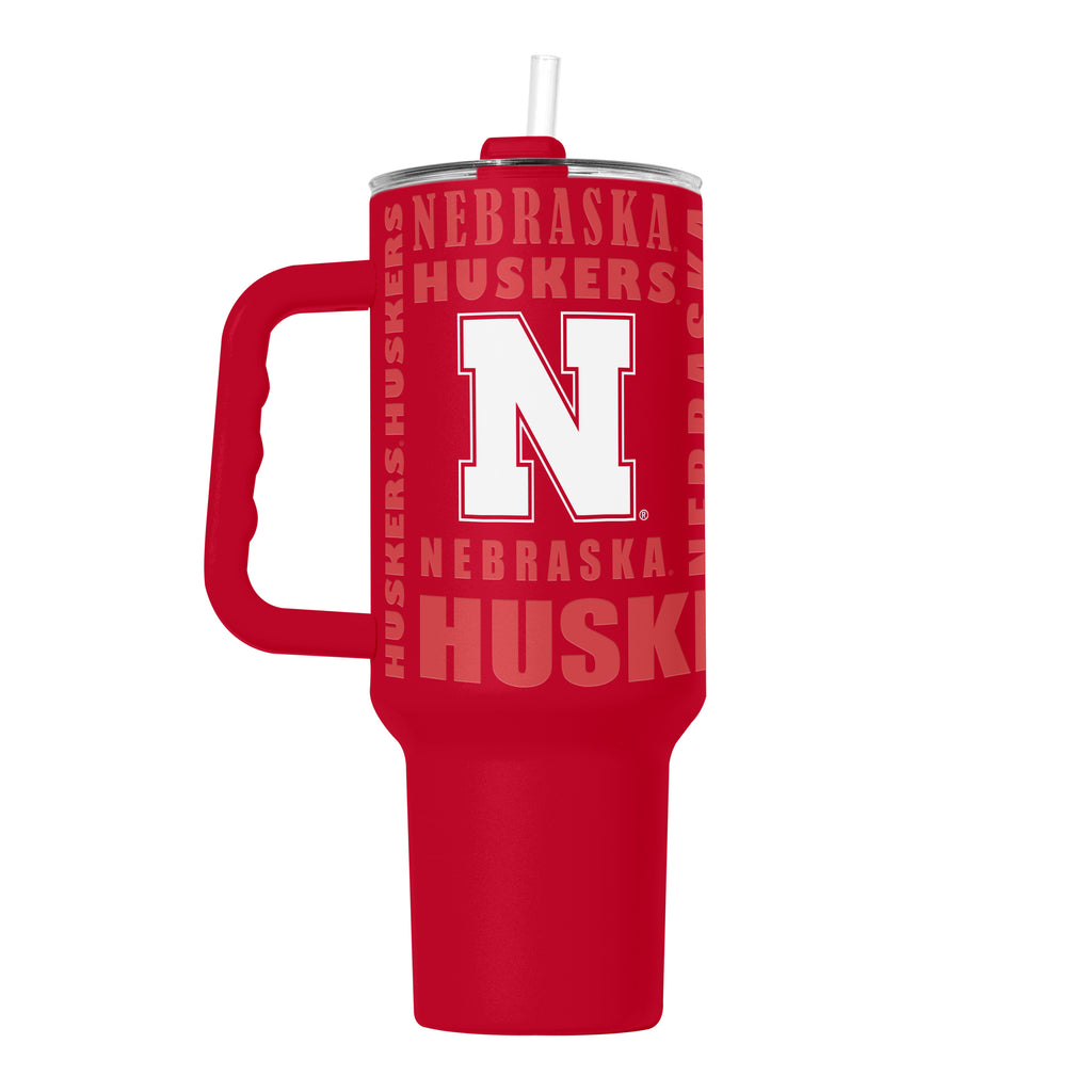 Nebraska Cornhuskers Tumbler 40oz Powder Coat Replay