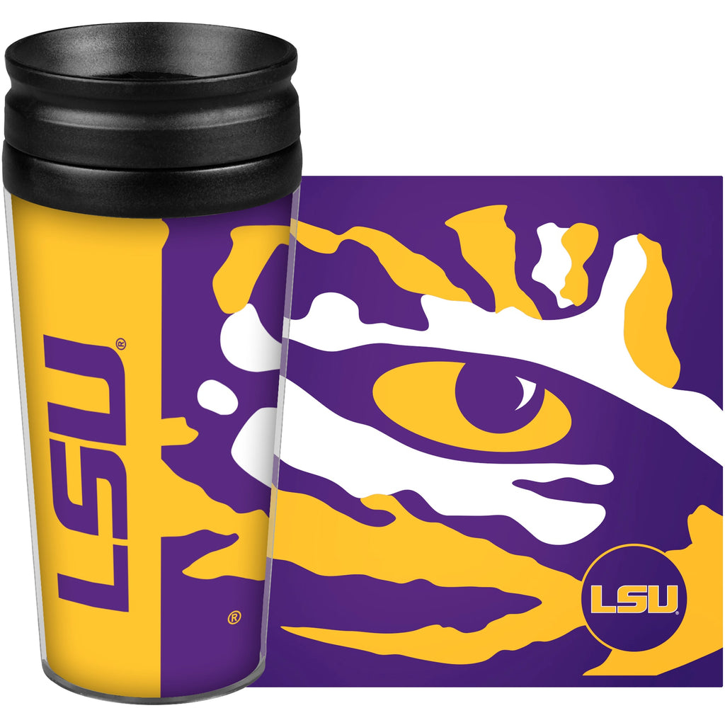LSU Tigers Travel Mug 14oz Full Wrap Style Hype Design
