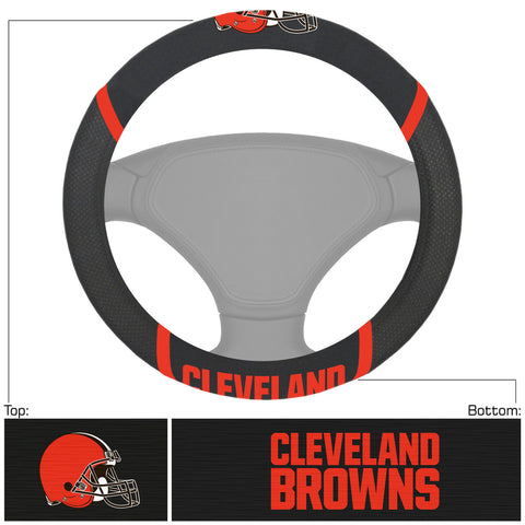 Cleveland Browns Steering Wheel Cover Mesh/Stitched