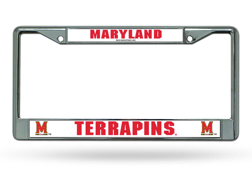 Maryland Terrapins License Plate Frame Chrome