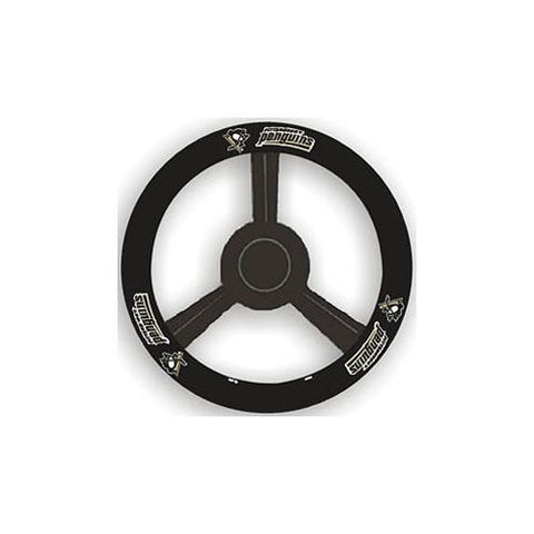 Pittsburgh Penguins Steering Wheel Cover Leather Alternate