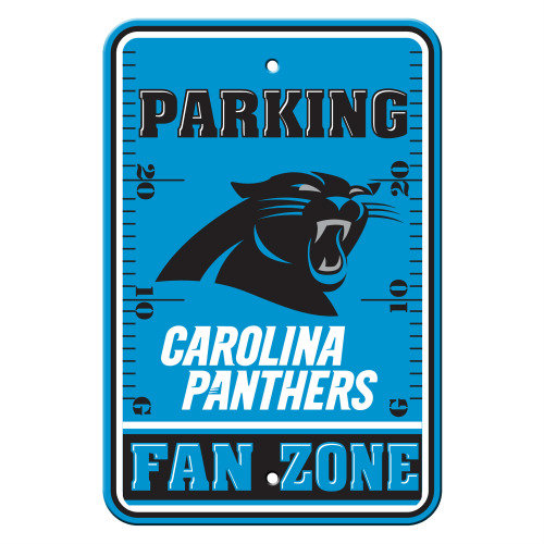 Carolina Panthers Sign 12x18 Plastic Fan Zone Parking Style