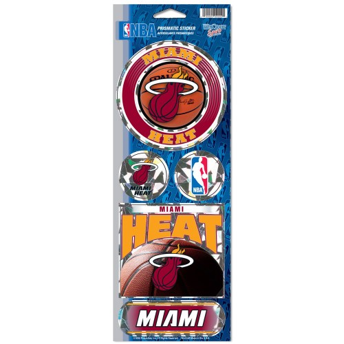 Miami Heat Decal 4x11 Die Cut Prismatic Style
