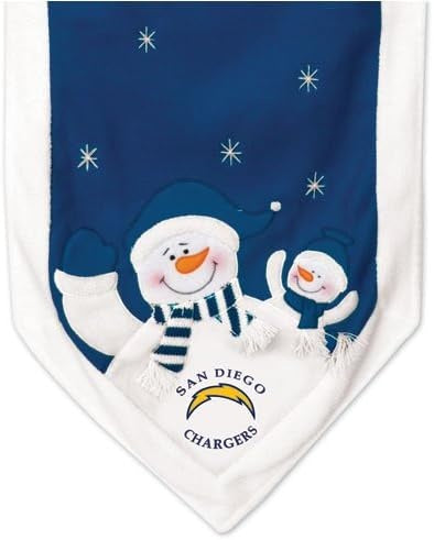 San Diego Chargers Table Runner 72x15 Snowman CO