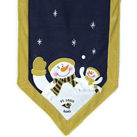 St. Louis Rams Table Runner 72x15 Snowman CO