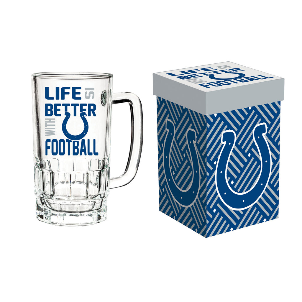 Indianapolis Colts Glass 18oz Tankard Boxed