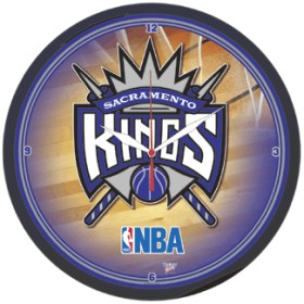 Sacramento Kings Clock Round Wall Style Chrome Alternate Periodic Restock