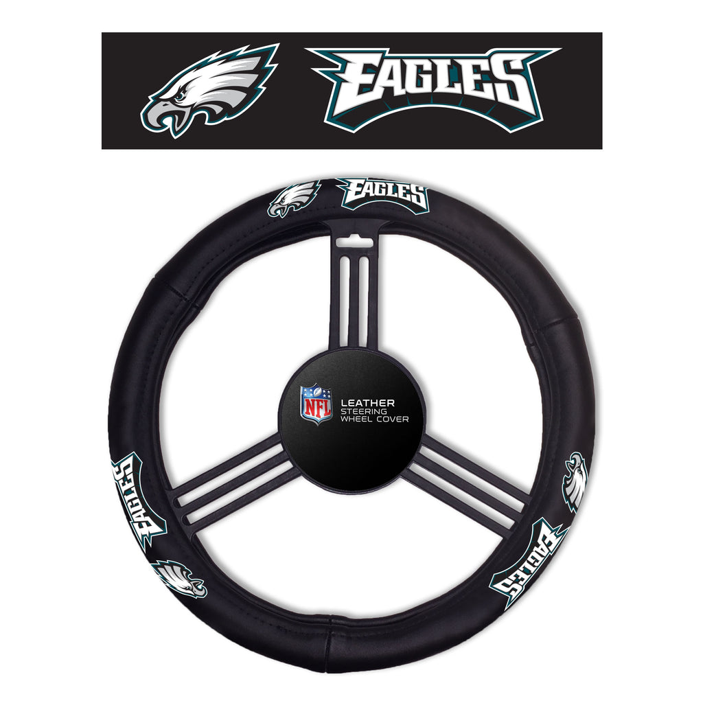 Philadelphia Eagles Steering Wheel Cover Leather