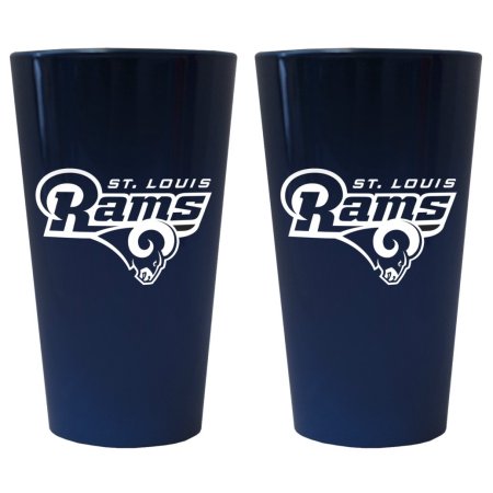 St. Louis Rams Glass Pint Lusterware Style Set of 2