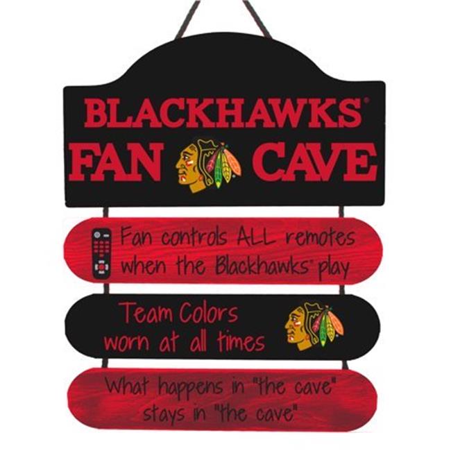 Chicago Blackhawks Sign Wood Mancave