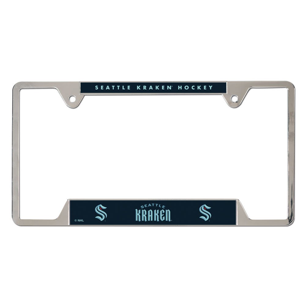 Seattle Kraken License Plate Frame Metal Special Order