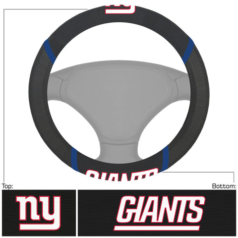 New York Giants Steering Wheel Cover Mesh/Stitched