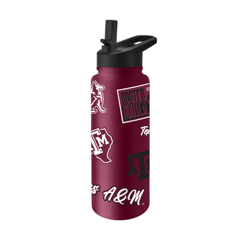Texas A&M Aggies Quencher Bottle 34oz Stainless Steel Dreamweave