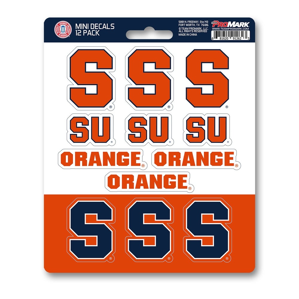 Syracuse Orangemen Decal Set Mini 12 Pack Special Order
