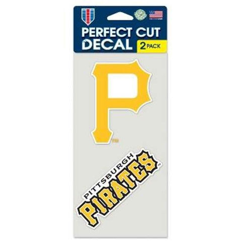 Pittsburgh Pirates Decal 4x4 Perfect Cut Set of 2 Special Order