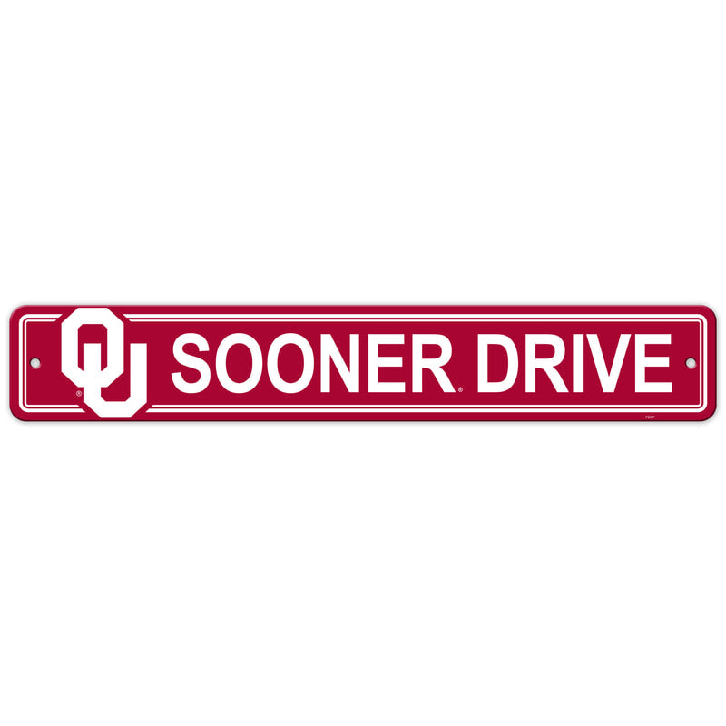 Oklahoma Sooners Sign 4x24 Plastic Street Style CO