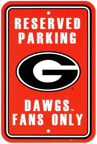 Georgia Bulldogs Sign 12x18 Plastic Reserved Parking Style CO