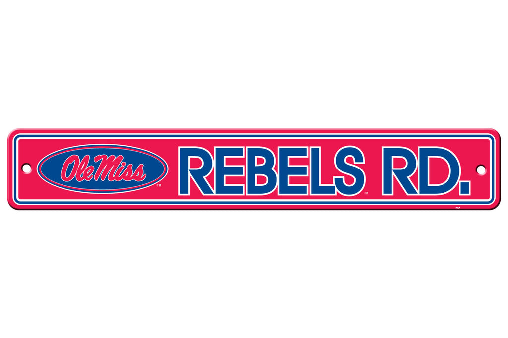 Ole Miss Rebels Sign 4x24 Plastic Street Style Special Order