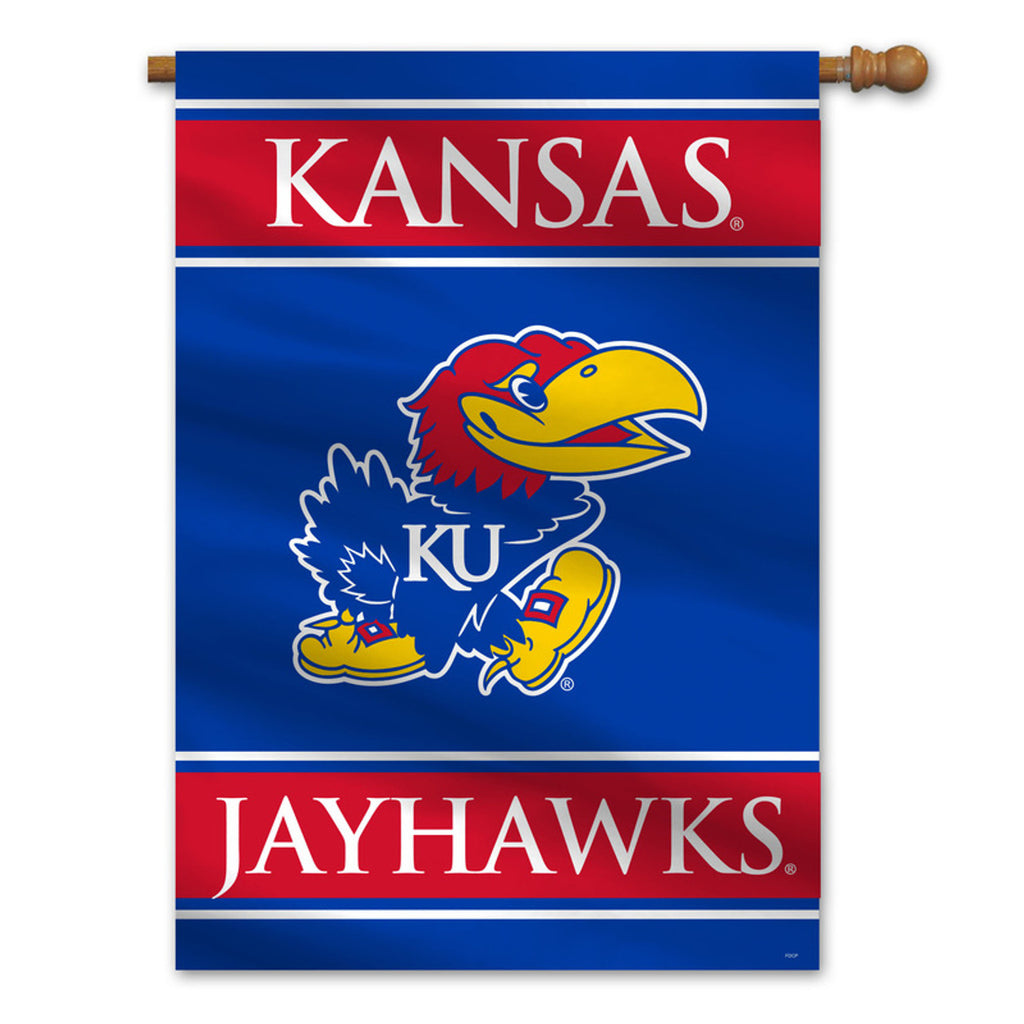 Kansas Jayhawks Banner 28x40 House Flag Style 2 Sided CO