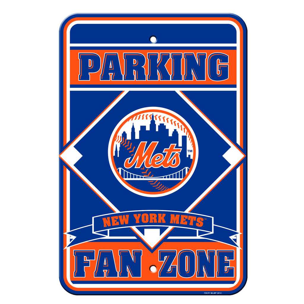 New York Mets Sign 12x18 Plastic Fan Zone Parking Style CO