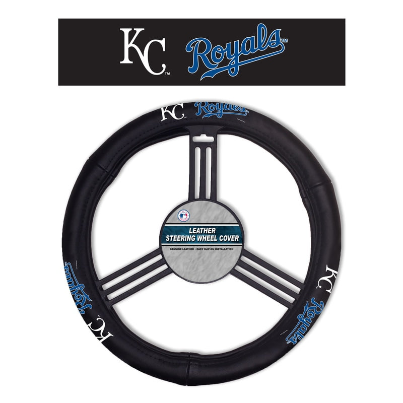 Kansas City Royals Steering Wheel Cover Leather CO