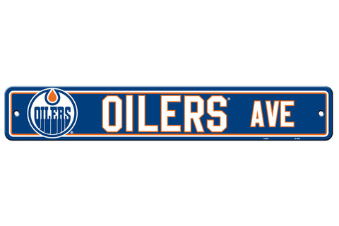 Edmonton Oilers Sign 4x24 Plastic Street Style CO
