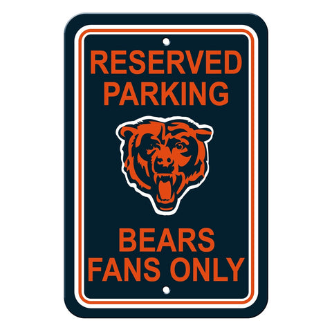 Chicago Bears Sign 12x18 Plastic Reserved Parking Style