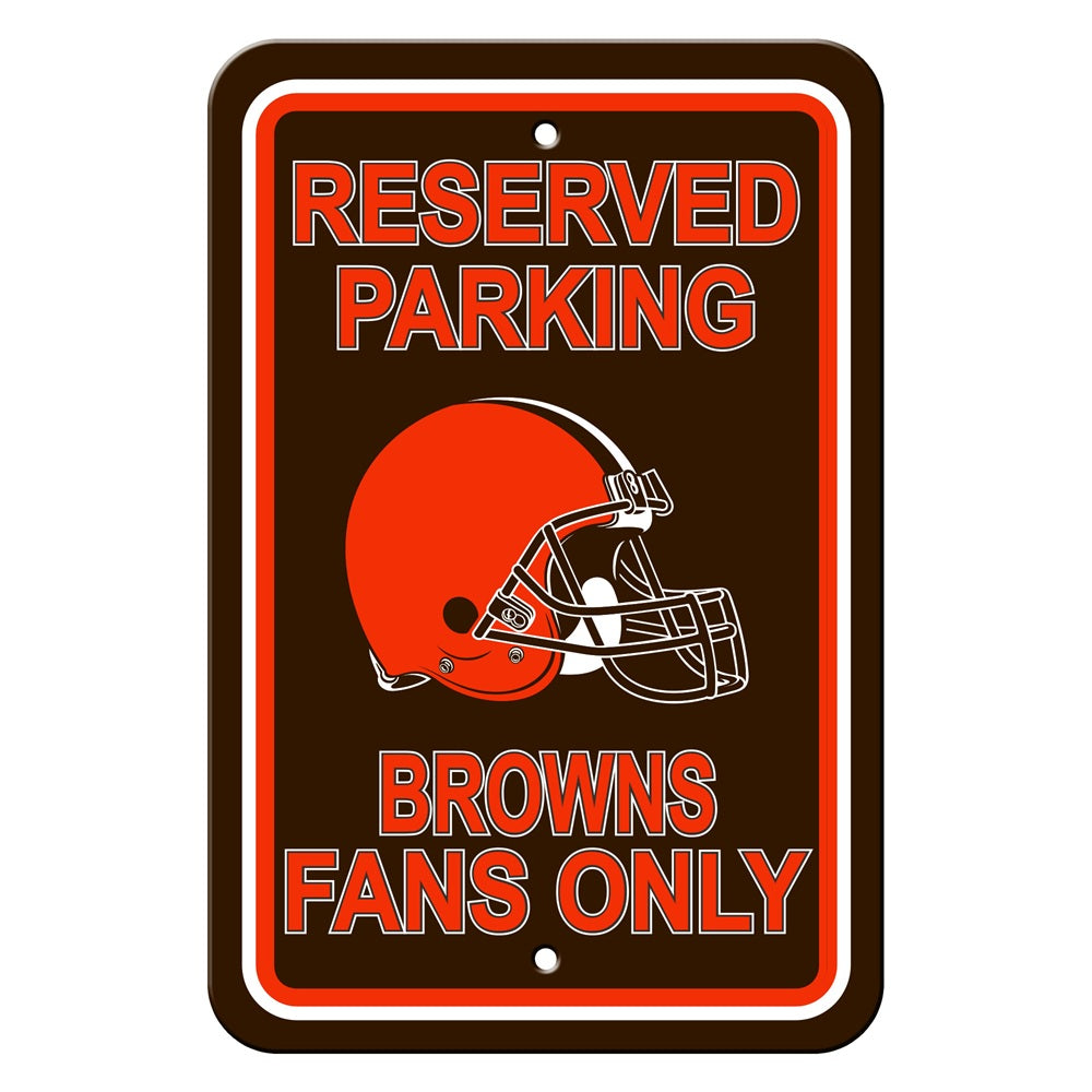 Cleveland Browns Sign 12x18 Plastic Reserved Parking Style