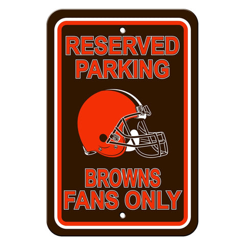 Cleveland Browns Sign 12x18 Plastic Reserved Parking Style